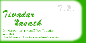 tivadar masath business card